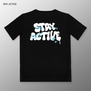 BLACK STAY ACTIVE GRAPHIC “Oversized”